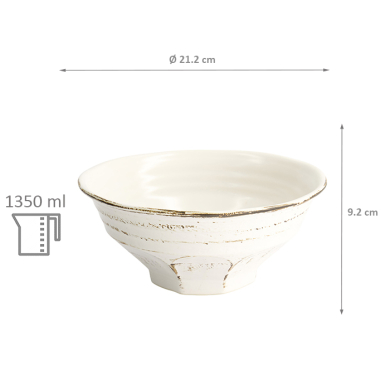 TDS, Ramen Bowl, Mixed Bowls Sabi Kobiki, Ø 21,2 cm, Item No. 16580