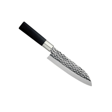 Santoku Knife (all-purpose knife) Sekiryu, Stainless steel, Hammered finish, blade 16.5 cm, handle in ABS plastic, Item No. 16600