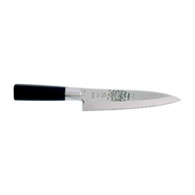 Gyuto-Messer (Fleischmesser) Sekiryu, Rostfreier Edelstahl, Geh&auml;mmert, Klinge 18 cm, Griff aus ABS-Kunststoff