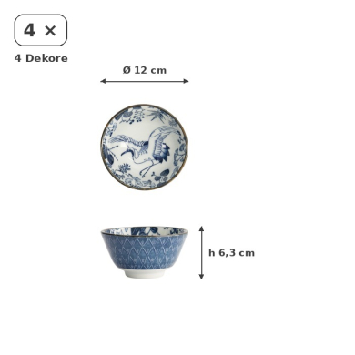 Bowl Set Flora Japonica, Porcelain, 300 ml, Item No. 16700