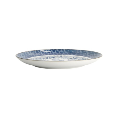 Plate Flora Japonica Gingko Blue, White, Porcelain, Ø 25.7 cm, Item No. 16720