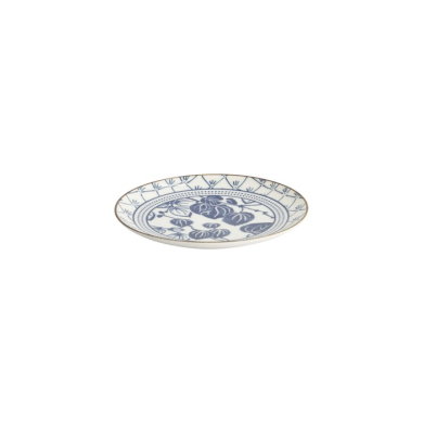 Plate Flora Japonica Ivy Blue, White, Porcelain, Ø 16 cm, Item No. 16848
