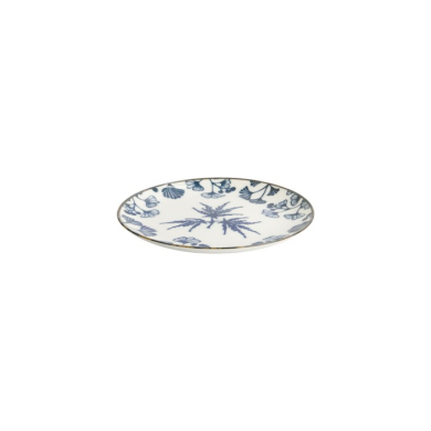 Plate Flora Japonica Maple Blue, White, Porcelain, Ø 16 cm, Item No. 16850