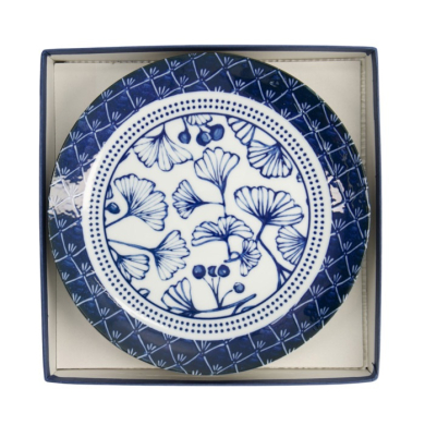 Plate Set Flora Japonica Blue, White in a gift box, 4pcs, Porcelain, Ø 20.6 cm, Item No. 16852