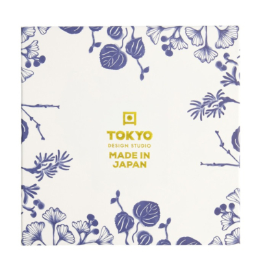 Plate Set Flora Japonica Blue, White in a gift box, 4pcs, Porcelain, Ø 20.6 cm, Item No. 16852