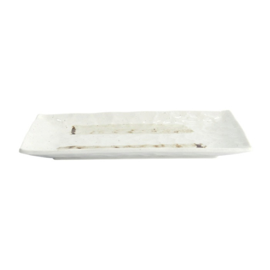 Servierplatte Mino Craft Weiß/Braun, Steinzeug, 31 × 17 cm, Art.-Nr. 16874