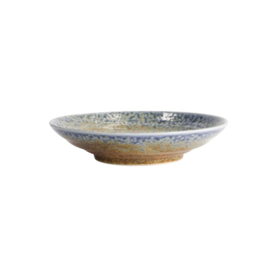 Tiefer Teller Mino Yaki Blau/Braun, Steinzeug, Ø 22,5 cm, Art.-Nr. 16889