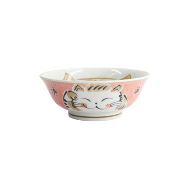 Reisschale Fuku Cat Neko Kawaii Rot, Porzellan, 1 L, Art.-Nr. 16904