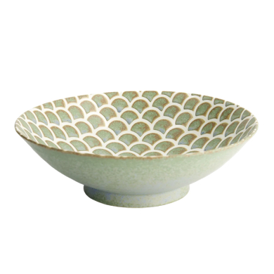 TDS, Bowl, Vert Sauge, Mermaid Design, Ø 25 cm, Item No. 16922