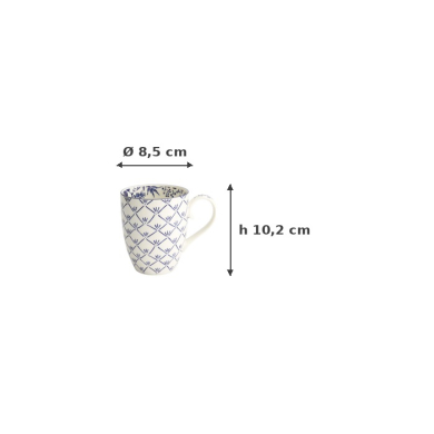 Mug Flora Japonica Maple Blue, Porcelain, 380 ml, Item No. 16972