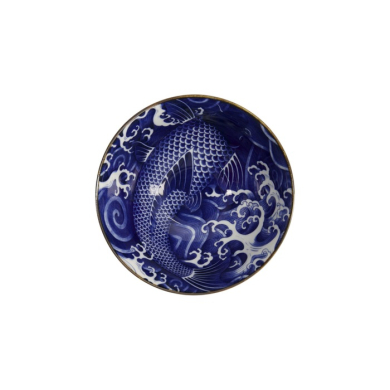 Rice Bowl Japonism Carp Blue, Porcelain, 1 L, Item No. 17107