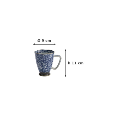 Tasse Some Botan Blau/Grau, Steinzeug, 400 ml, Art.-Nr. 17720