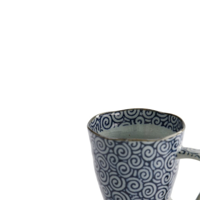 Tasse Circle Blau/Grau, Steinzeug, 400 ml, Art.-Nr. 17725
