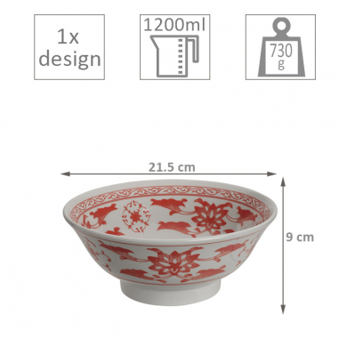 Mixed Bowls Beni Ran Ramen Bowl in Gift Box at Tokyo Design Studio (picture 3 of 3)