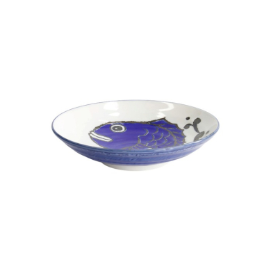 Tiefer Teller Seafood Snapper Blau/Weiß, Porzellan, Ø 21,7 cm, 900 ml, Art.-Nr. 17787