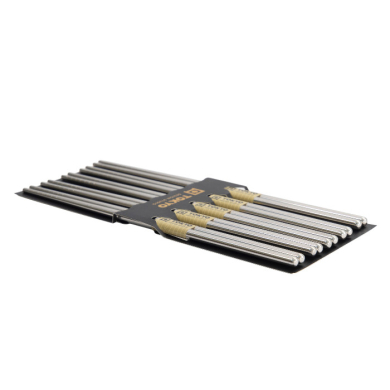 Chopstick Set Silver, 5 pairs, Stainless steel, 22.5 cm, Item No. 17908