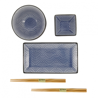Glassy Blue Sushi Set at Tokyo Design Studio (picture 3 of 7)