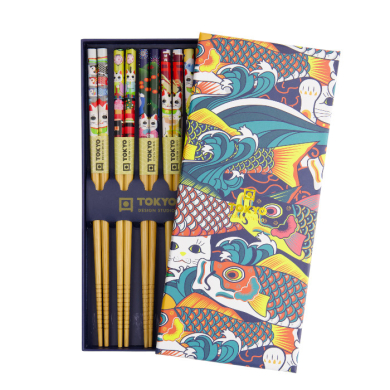 Lucky and Koinobori Chopstick Set at Tokyo Design Studio