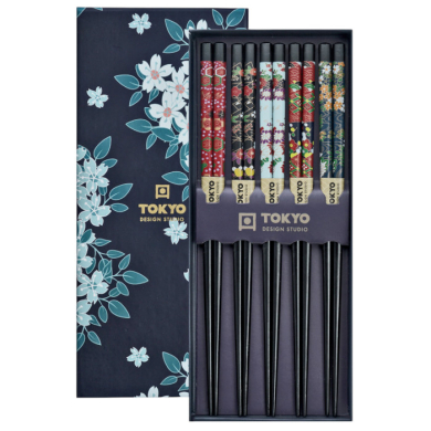 Cherry Blossom Blue Chopstick Set at Tokyo Design Studio