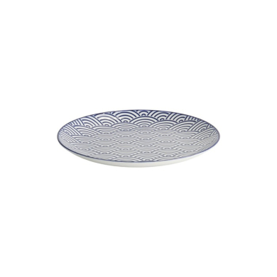 Plate Nippon Blue Waves, Porcelain, Ø 20.6 cm, Item No. 17954