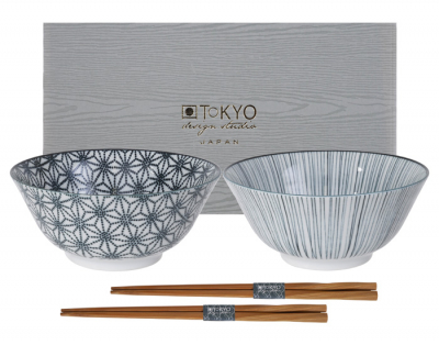 Nippon Black Geschenkset 2 Schale mit Essstäbchen bei Tokyo Design Studio (Bild 1 von 4)