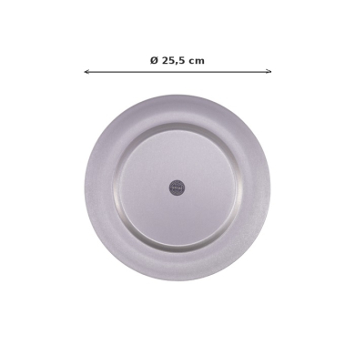 Serving Plate Vintage, Stainless Steel, Round, Ø 25.5 cm, Item No. 18036