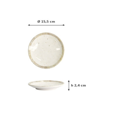 Plate White, Melamine, Ø 15.5 cm, Item No. 18230