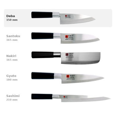 Deba Knife (fish knife) Sekiryu, Stainless steel, blade 15 cm, handle in ABS plastic, Item No. 18289