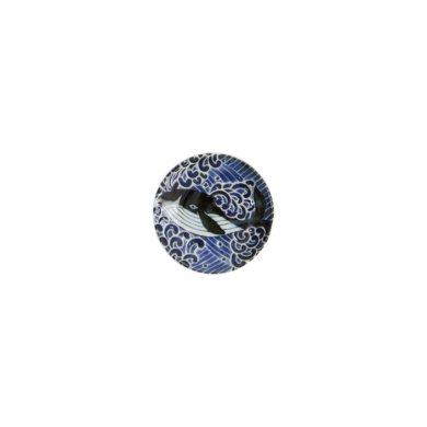 Saucenteller Kawaii Ohira Whale Blau/Weiß, Porzellan, Ø 10 cm, Art.-Nr. 18333