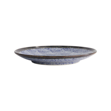 Teller Aisai Seigaiha Blau, Steingut, Ø 26 cm, Art.-Nr. 18572