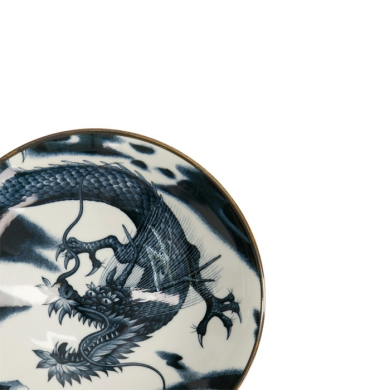 Bowl Japonism Dragon Dunkelgrau, Porcelain, 25.2 × 7.7 cm, Item No. 18689