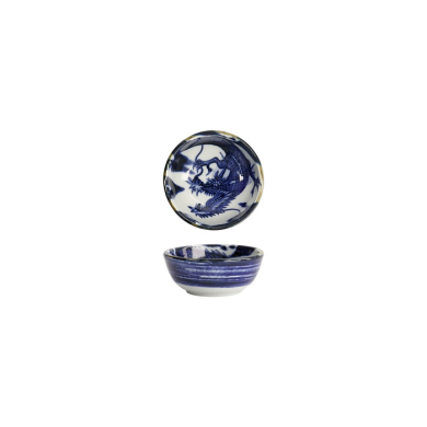 Saucenschale Japonism Dragon Blau, Porzellan, &Oslash; 8,7 cm