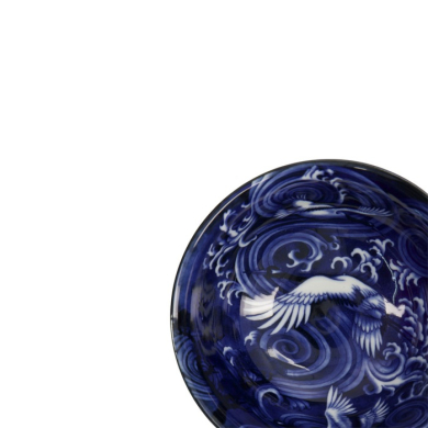 Reisschale Japonism Crane Blau, Porzellan, 500 ml, Art.-Nr. 18758
