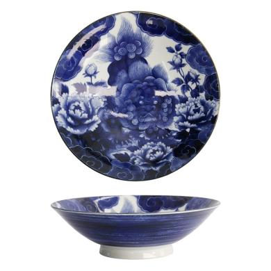Schale Japonism Lion Blau, Porzellan, 1,6 L