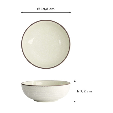 Noodle Bowl Hime Kobiki Light Green, Stoneware, 19.8 × 7.2 cm, Item No. 18855