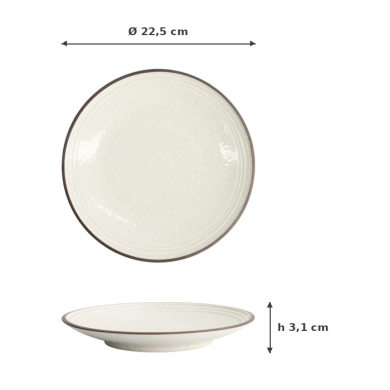 Plate Hime Kobiki Light Green, Stoneware, Ø 22.5 cm, Item No. 18858