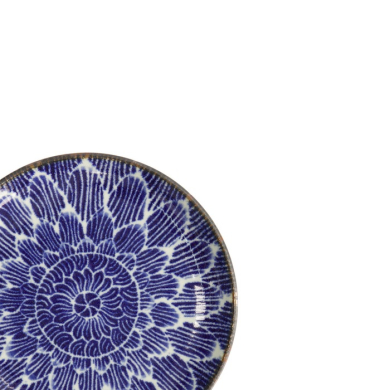 Teller Ohuke Dahlia Blau/Weiß, Porzellan, Ø 15,8 cm, Art.-Nr. 18887
