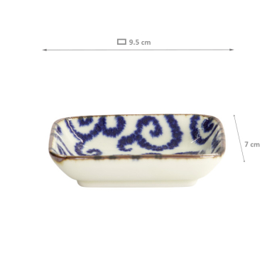 TDS, Eckige Schale, Ten Karakusa, 9,5 cm x 7 cm, Art.-Nr. 18899