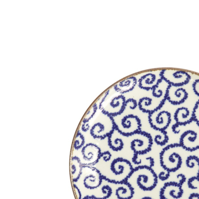 Plate Ten Karakusa Blue, White, Porcelain, Ø 21.5 cm, Item No. 18904