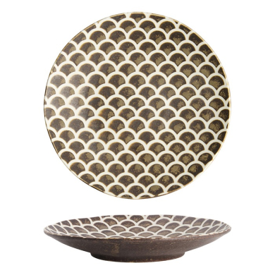 Teller Iga Matte Mermaid Braun, Steinzeug, &Oslash; 25 cm