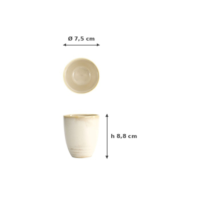 Becher Titanium Matte, Porzellan, 200 ml, Art.-Nr. 20367
