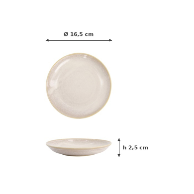 Plate Titanium Matte White, Porcelain, Ø 16.5 cm, Item No. 20370