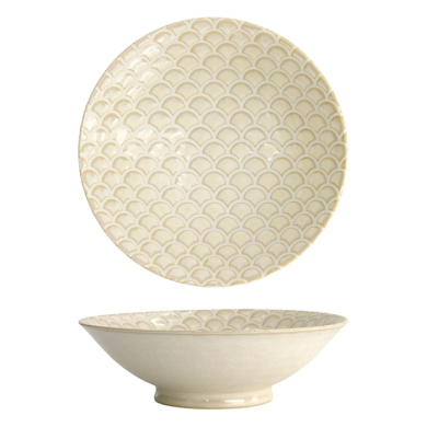 Bowl Salatsch&uuml;ssel Titanium Matte Meerjungfrau-Design, Porcelain, 1.4 L