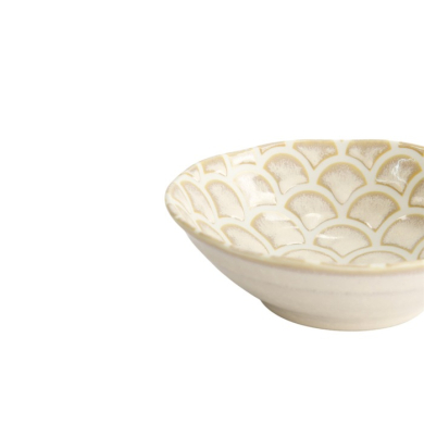 Rice Bowl Titanium Matte Mermaid Design White, Porcelain, 250 ml, Item No. 20372