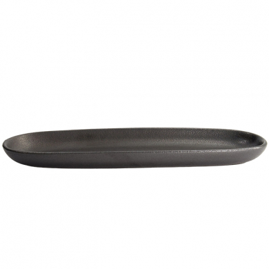 Yuzu Schwarz Oval Platte  40.5x12.7x3.5cm  Teller bei Tokyo Design Studio (Bild 2 von 7)