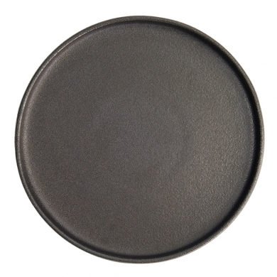 Ø 23.9x2.2cm Yuzu Black Round Plate with Rim  at Tokyo Design Studio (picture 3 of 7)