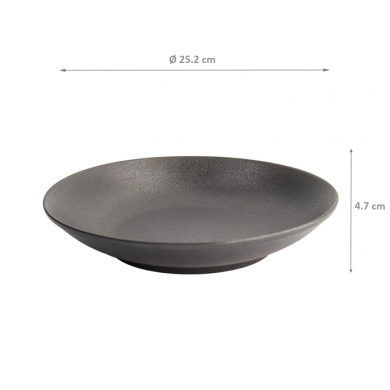 Ø25.2x4.7cm Yuzu Black Deep Rice Plate at Tokyo Design Studio (picture 6 of 6)