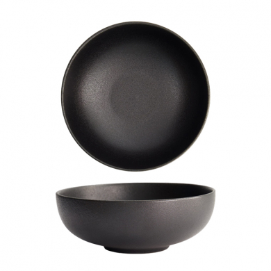 Ø 18.9x7cm 1000ml Yuzu Black Round Bowl at Tokyo Design Studio (picture 1 of 6)