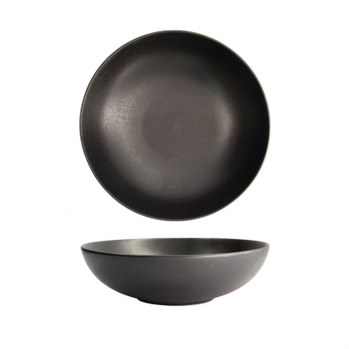 Ø 29.7x8.8cm 3000ml Yuzu Black Round Bowl at Tokyo Design Studio (picture 1 of 6)