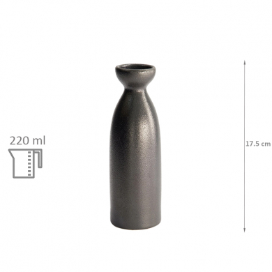 Yuzu Schwarz Sake-Flasche 17.5cm 220ml  Sake-Flasche bei Tokyo Design Studio (Bild 7 von 7)